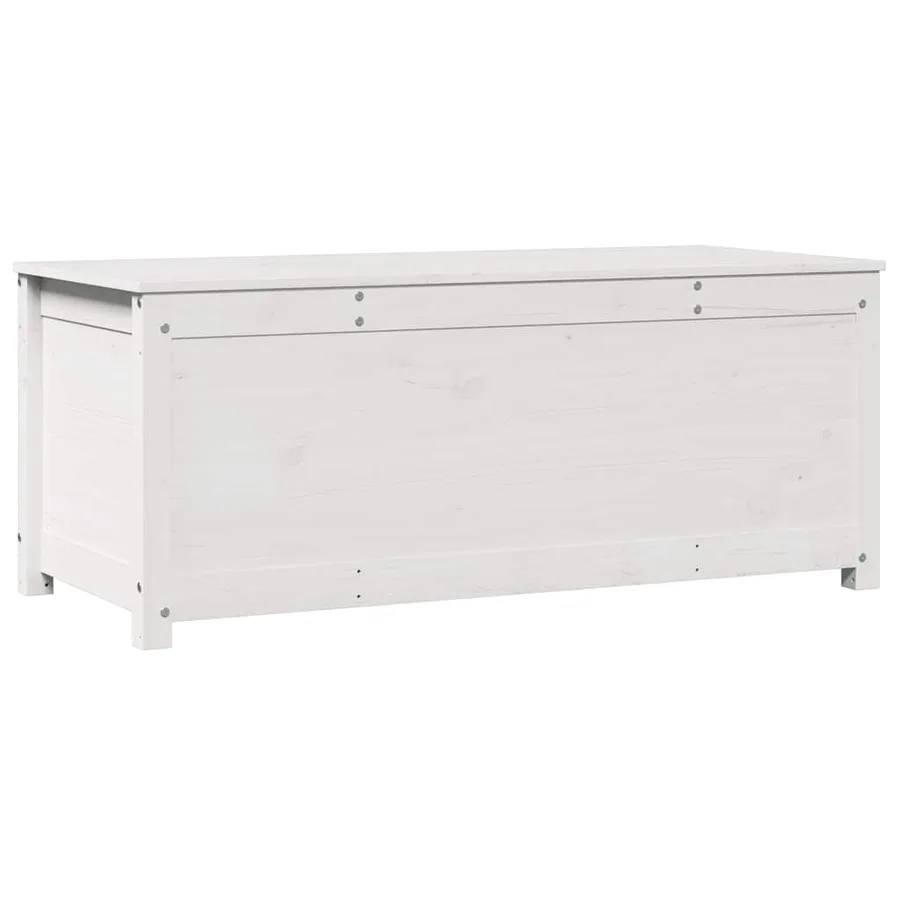 Boîte de rangement Blanc 110x50x45,5 cm Bois massif de pin - 2