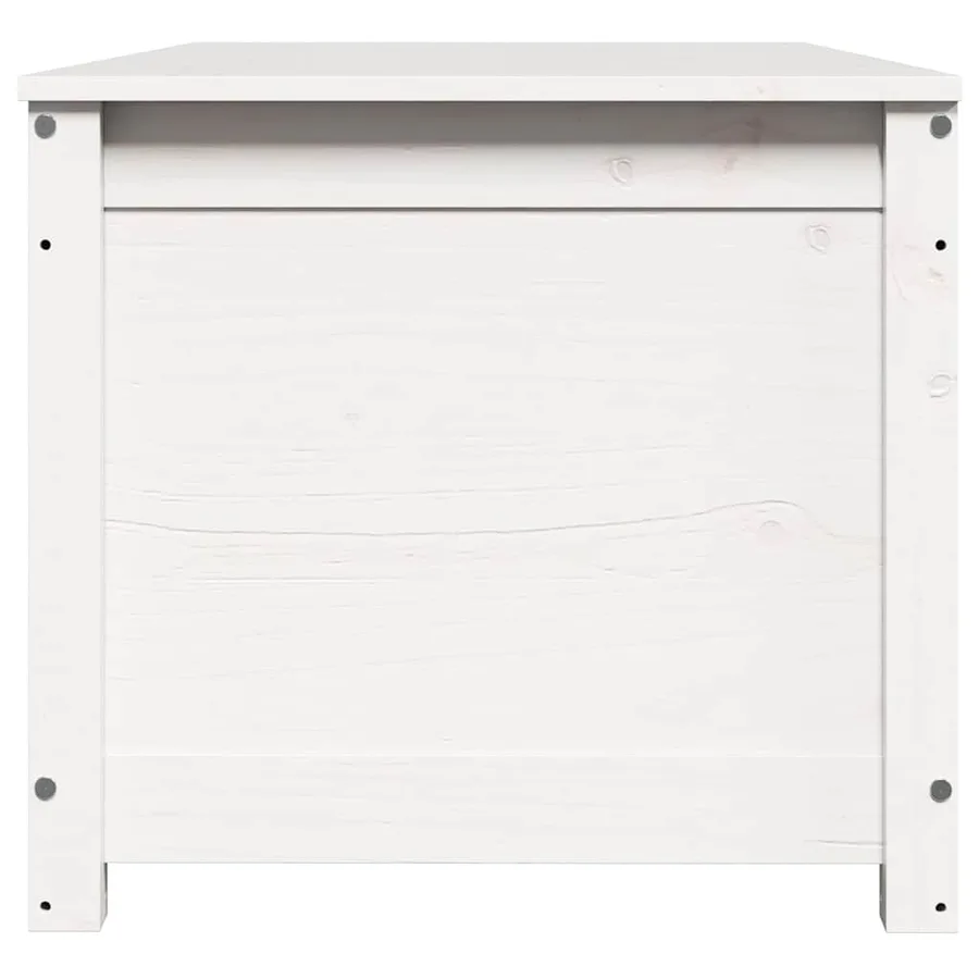 Boîte de rangement Blanc 110x50x45,5 cm Bois massif de pin - 6