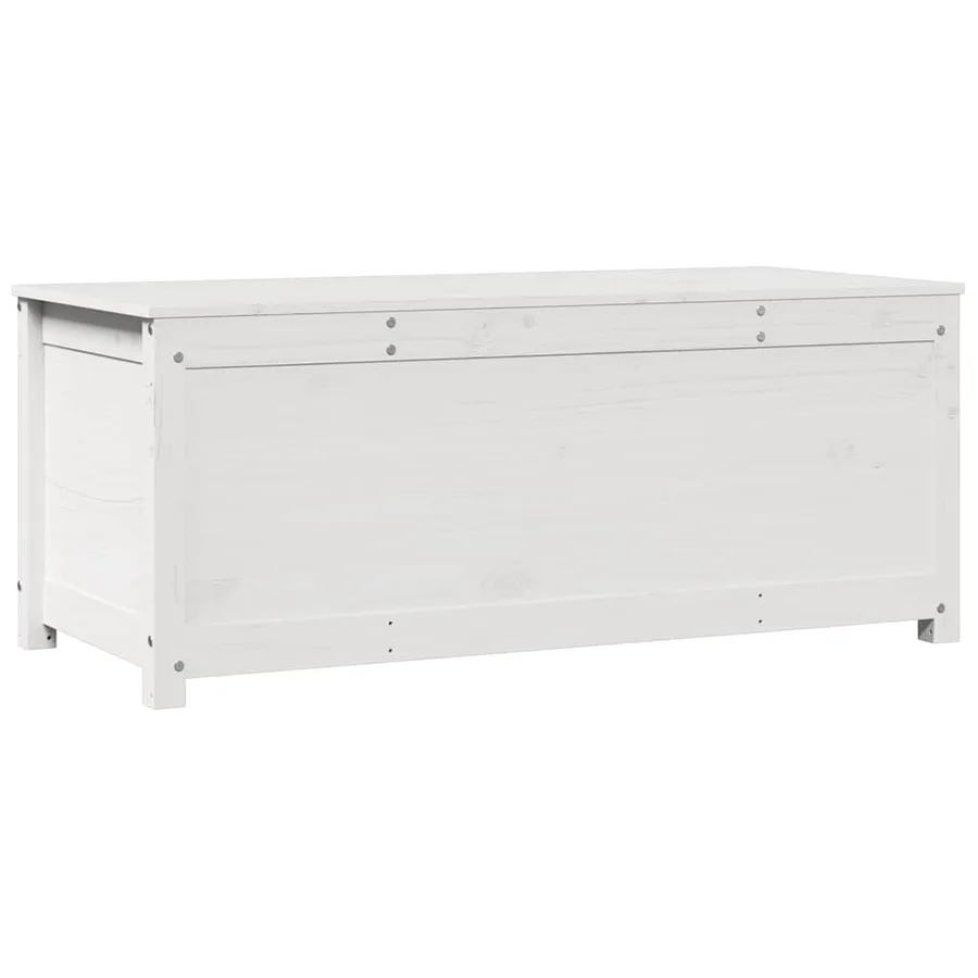 Boîte de rangement Blanc 110x50x45,5 cm Bois massif de pin - 7
