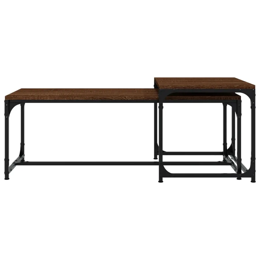 Tables basses 2 pcs Chêne marron Bois d'ingénierie - 4