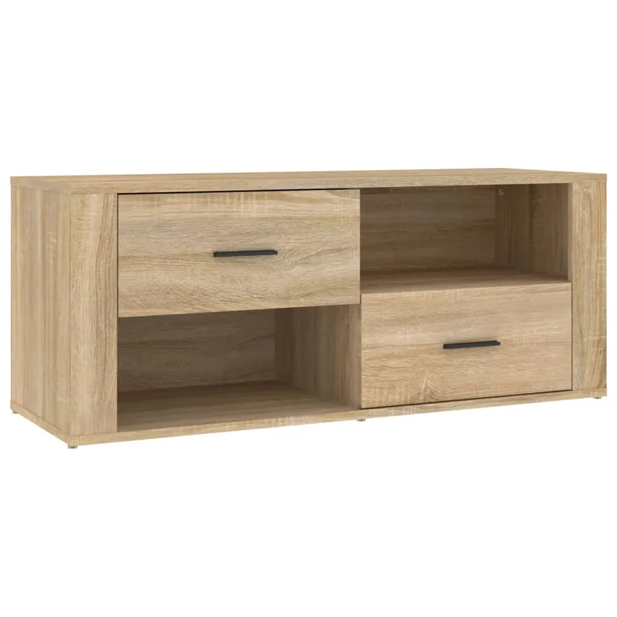 Meuble TV Chêne sonoma 100x35x40 cm Bois d'ingénierie - 2