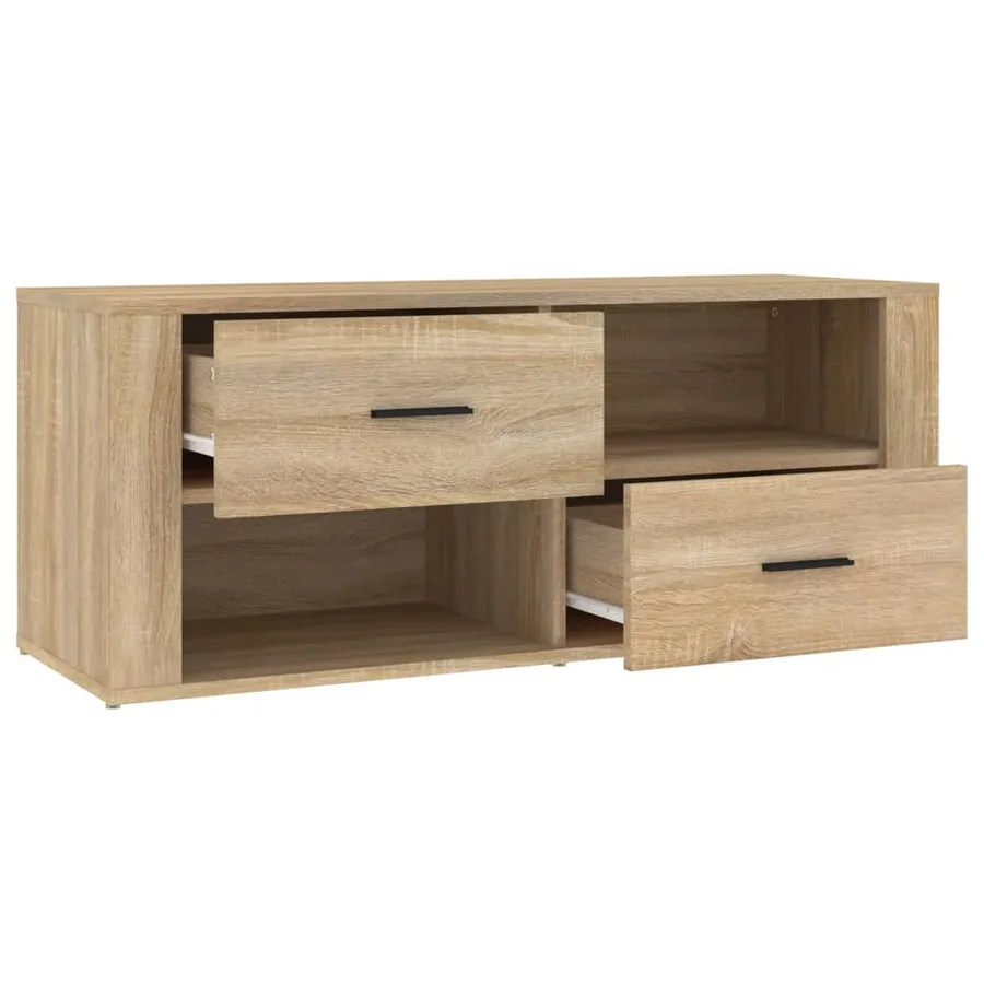 Meuble TV Chêne sonoma 100x35x40 cm Bois d'ingénierie - 7