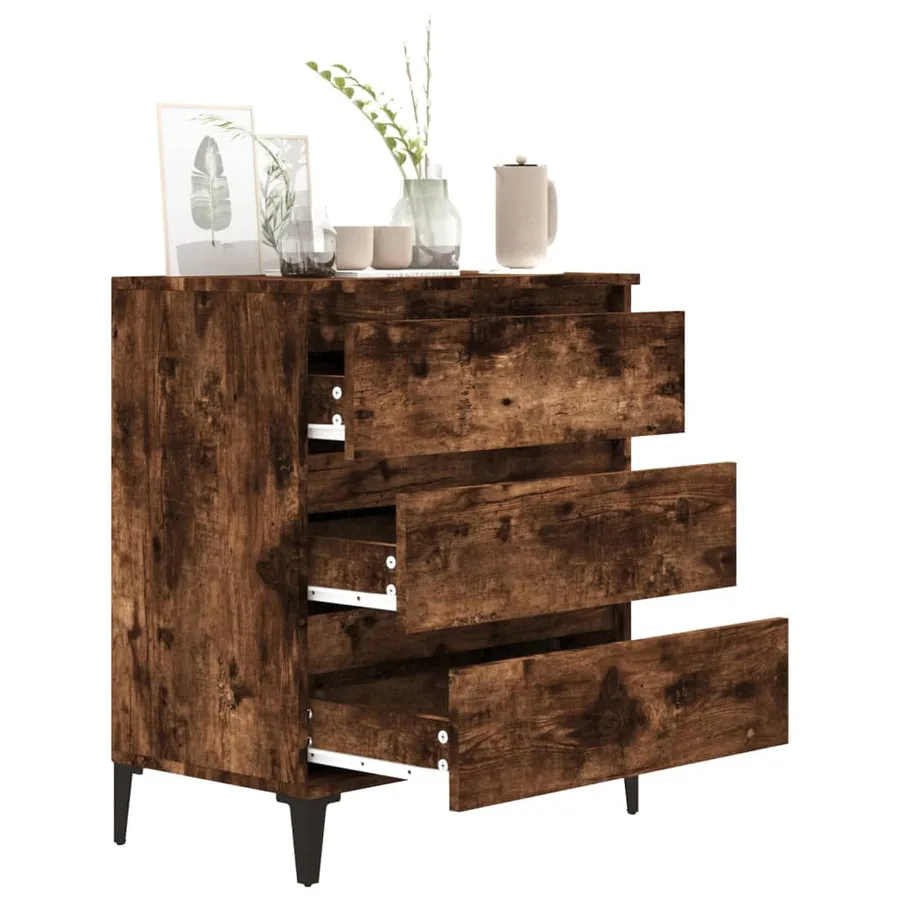 Buffet Chêne fumé 60x35x70 cm Bois d'ingénierie - 4