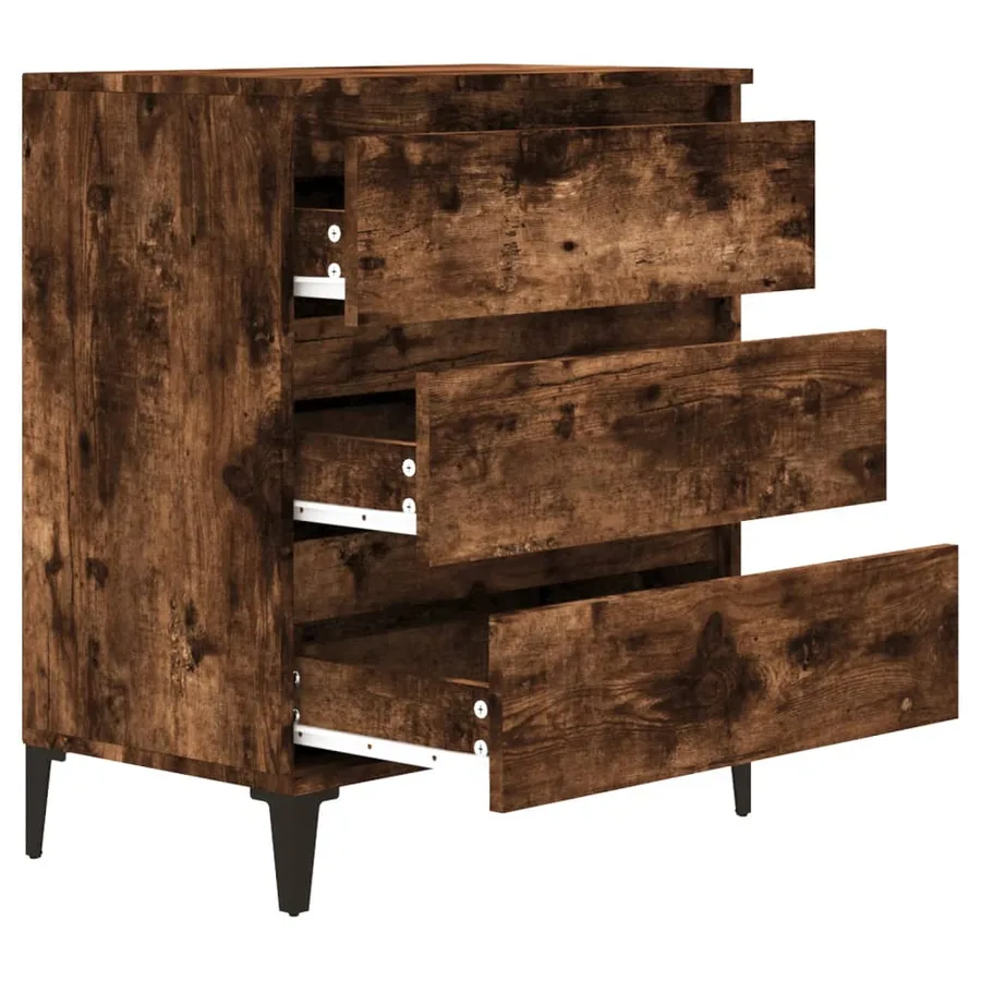 Buffet Chêne fumé 60x35x70 cm Bois d'ingénierie - 7