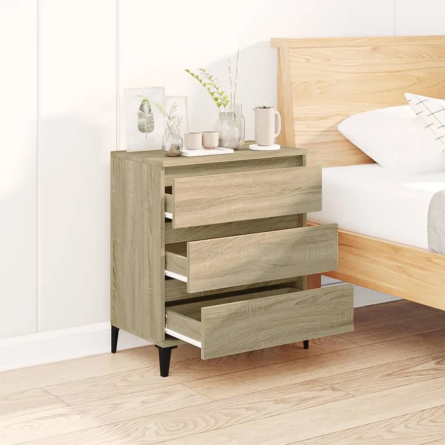 Buffet Chêne sonoma 60x35x70 cm Bois d'ingénierie - 3