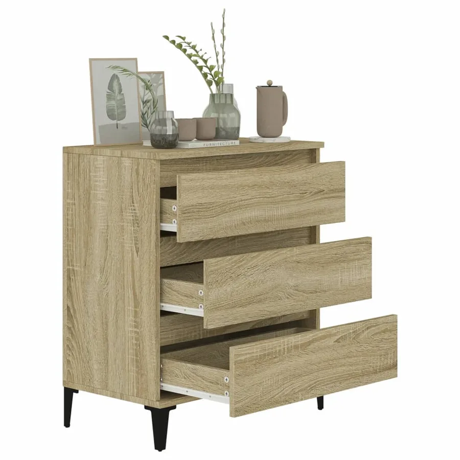 Buffet Chêne sonoma 60x35x70 cm Bois d'ingénierie - 4