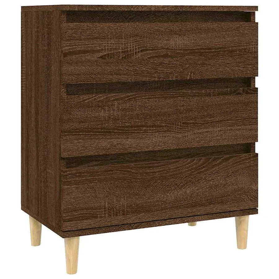Buffet Chêne marron 60x35x70 cm Bois d'ingénierie - 2