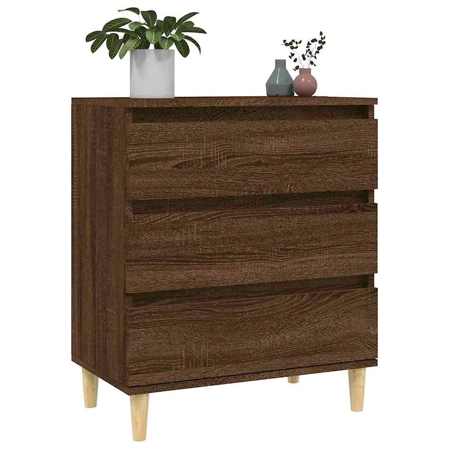 Buffet Chêne marron 60x35x70 cm Bois d'ingénierie - 4