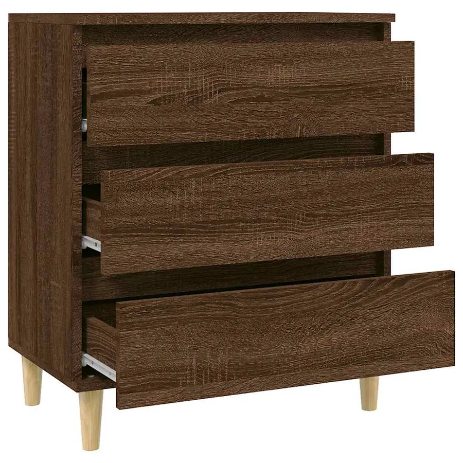 Buffet Chêne marron 60x35x70 cm Bois d'ingénierie - 7