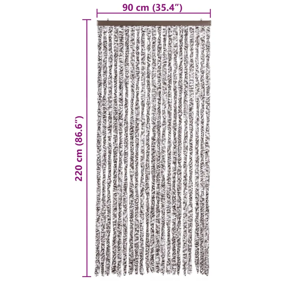 Moustiquaire Marron et beige 90 x 220 cm Chenille - 7
