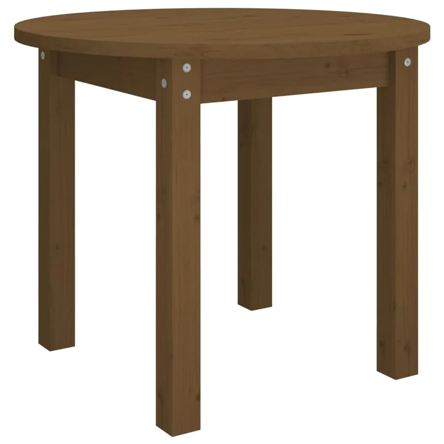 Table basse Marron miel Ø 55x45 cm Bois massif de pin - 2