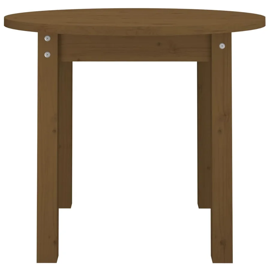 Table basse Marron miel Ø 55x45 cm Bois massif de pin - 5