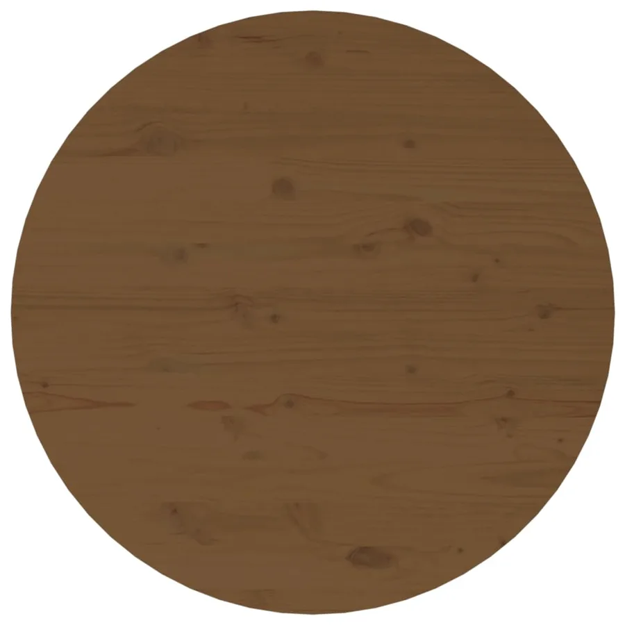 Table basse Marron miel Ø 55x45 cm Bois massif de pin - 6