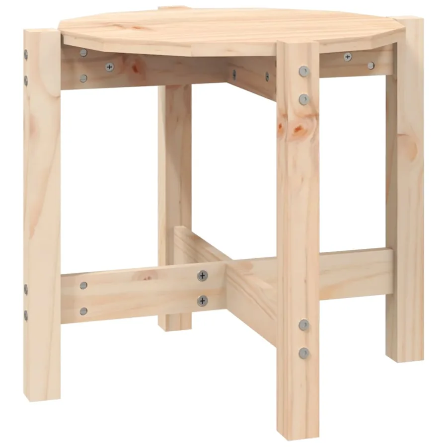 Table basse Ø 52,5x45 cm Bois massif de pin - 2
