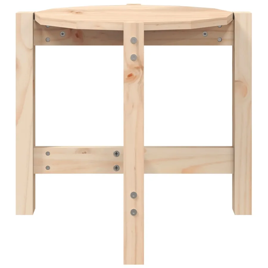 Table basse Ø 52,5x45 cm Bois massif de pin - 5