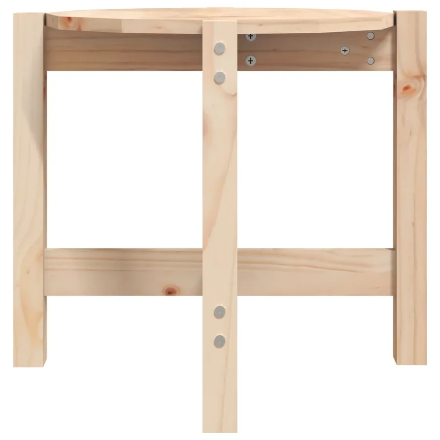 Table basse Ø 52,5x45 cm Bois massif de pin - 6