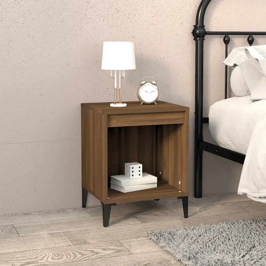 Tables de chevet 2 pcs Chêne marron 40x35x50 cm - 3