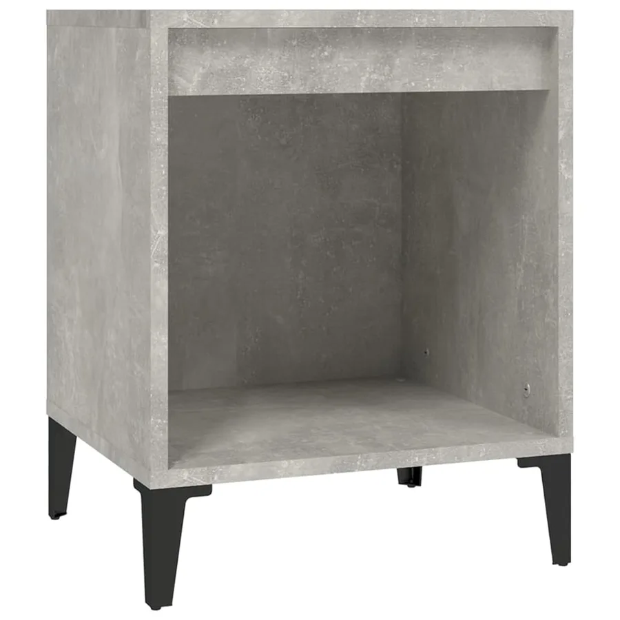 Table de chevet Gris béton 40x35x50 cm - 2