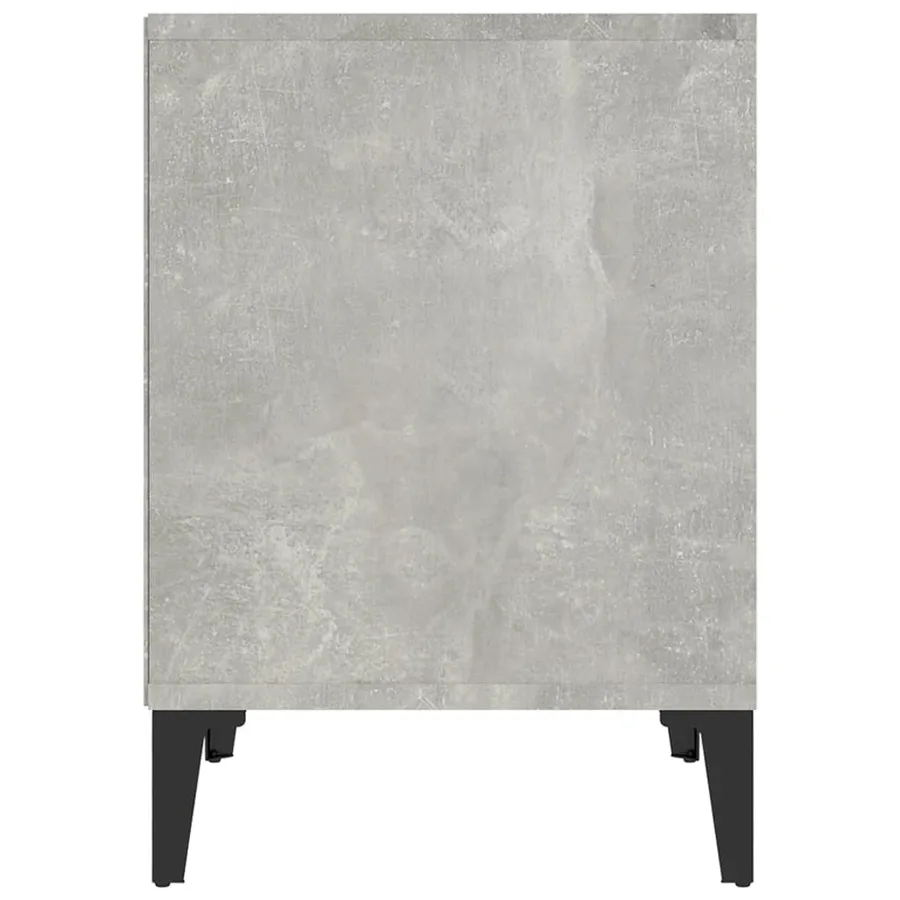 Table de chevet Gris béton 40x35x50 cm - 6