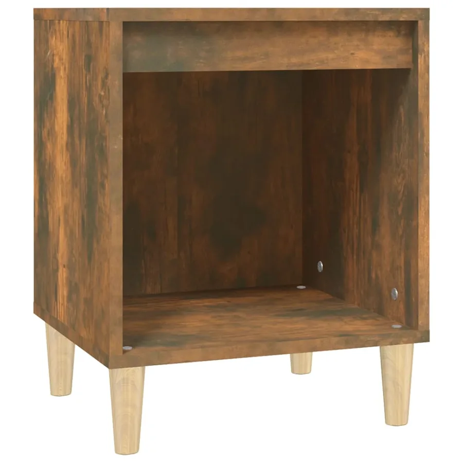 Table de chevet Chêne fumé 40x35x50 cm - 2