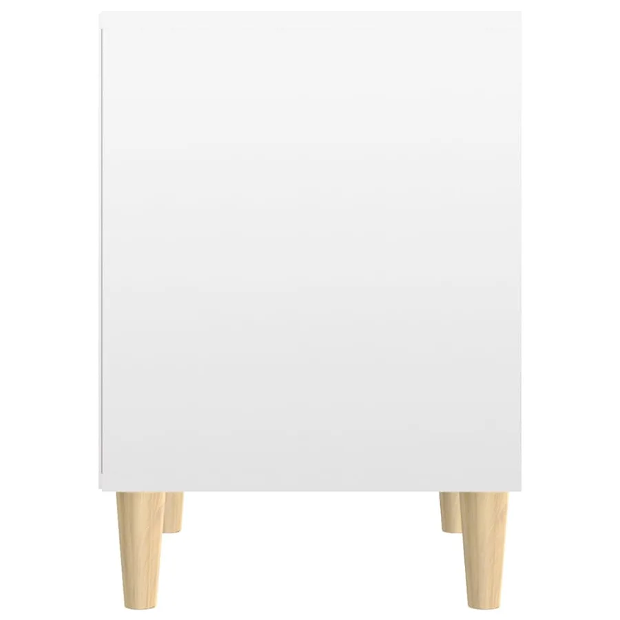 Tables de chevet 2 pcs Blanc brillant 40x35x50 cm - 7