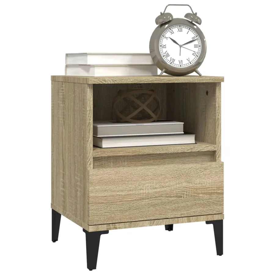 Table de chevet Chêne sonoma 40x35x50 cm - 4