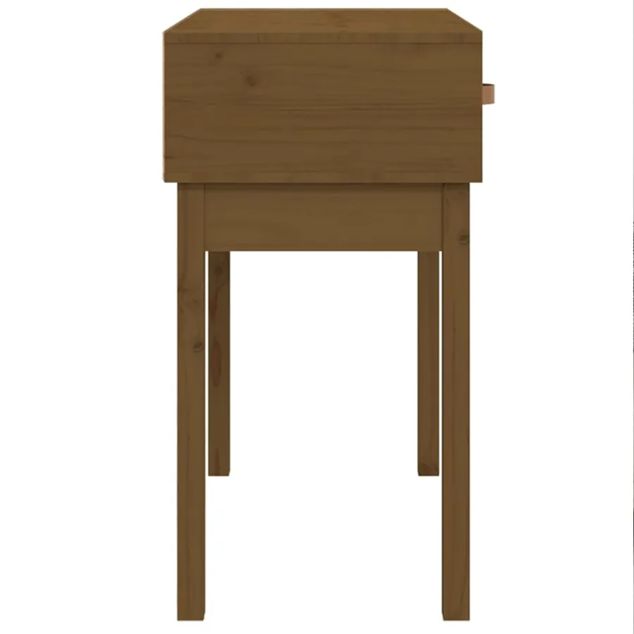 Table console Marron miel 76,5x40x75 cm Bois massif de pin - 5