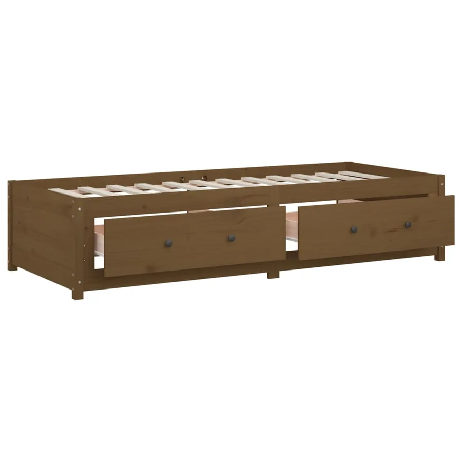 Lit de jour sans matelas marron miel 80x200 cm bois pin massif - 10