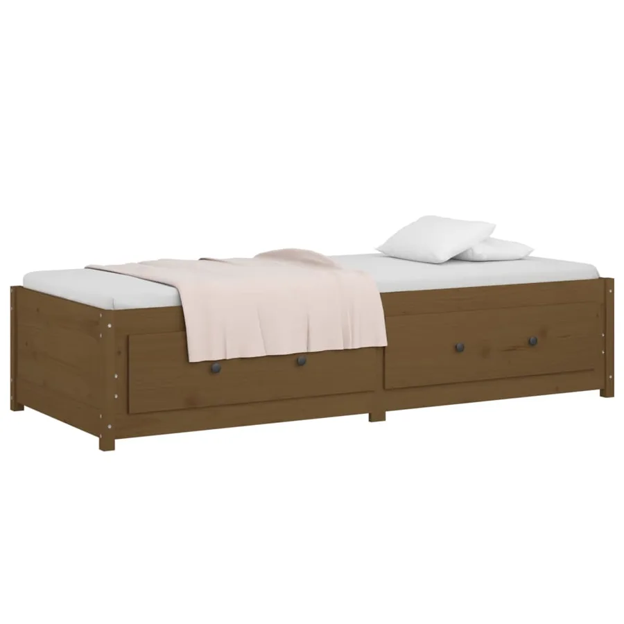 Lit de jour sans matelas marron miel 80x200 cm bois pin massif - 6
