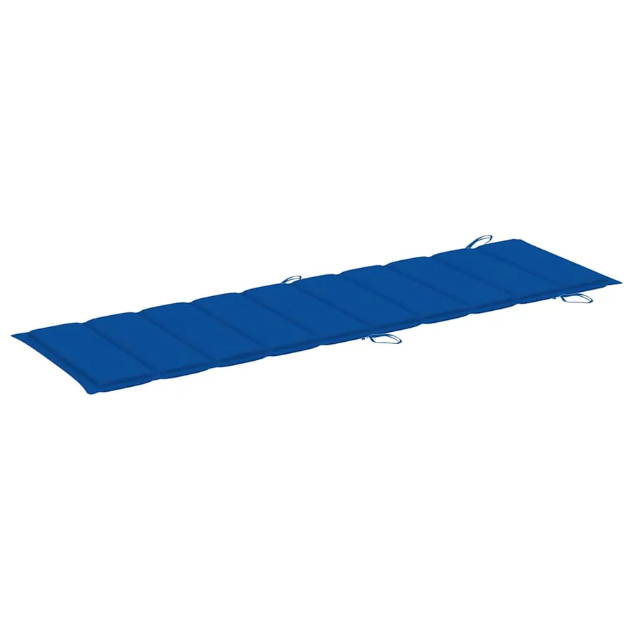 Chaise longue à bascule avec coussin Bois de teck solide - 10