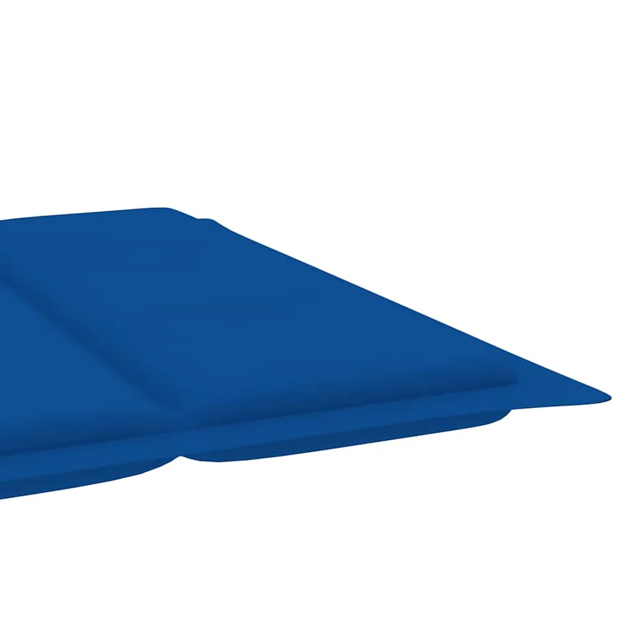 Chaise longue à bascule avec coussin Bois de teck solide - 13