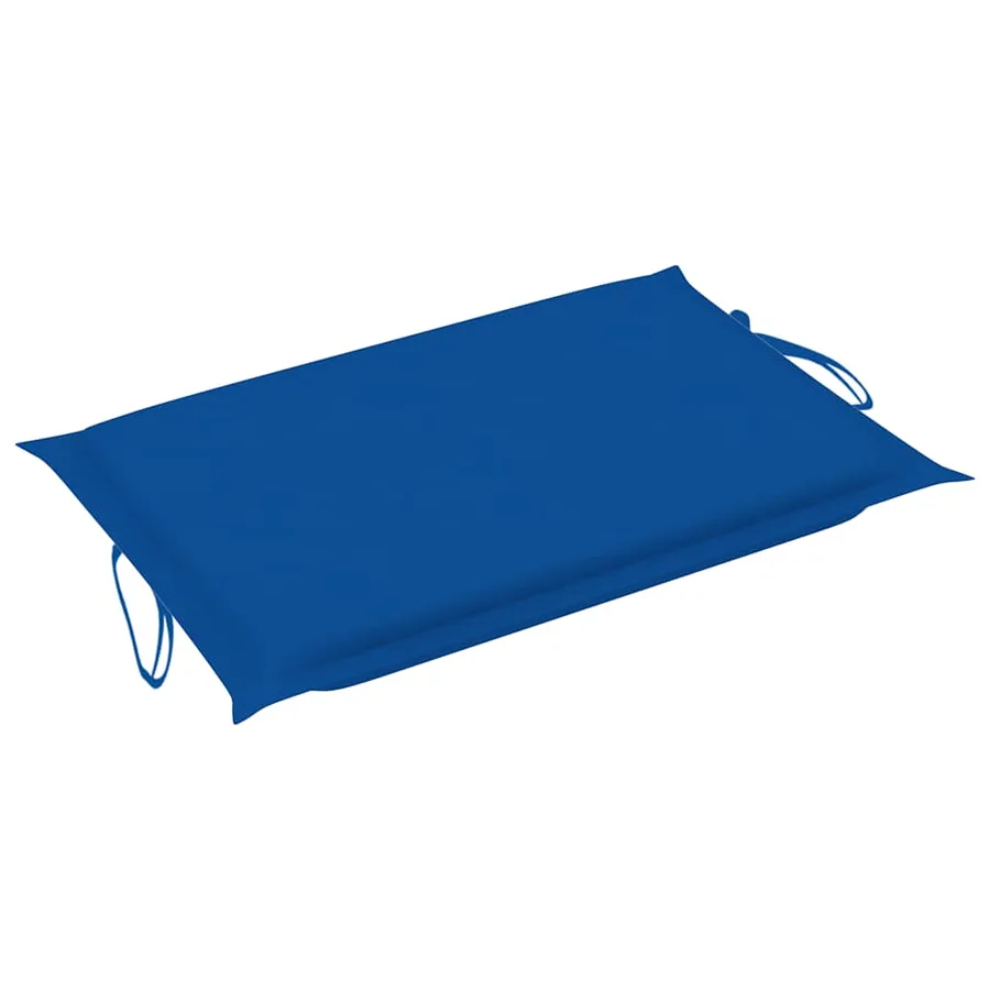 Chaise longue à bascule avec coussin Bois de teck solide - 14