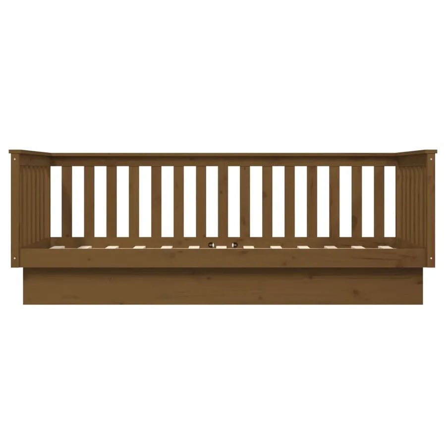 Lit de jour sans matelas marron miel 100x200 cm bois pin massif - 8