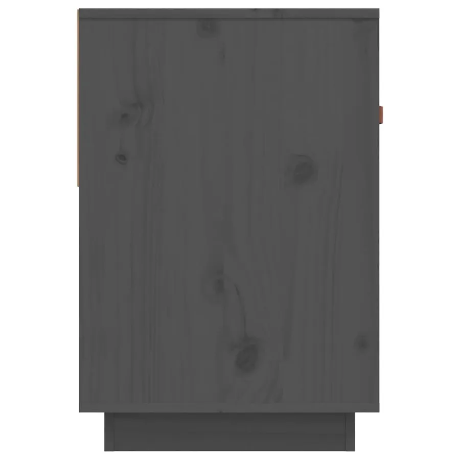 Meuble TV Gris 90x40x60 cm Bois de pin massif - 7