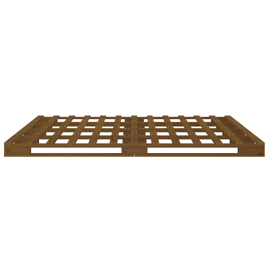 Lit de palette sans matelas marron miel 120x200 cm bois massif - 6