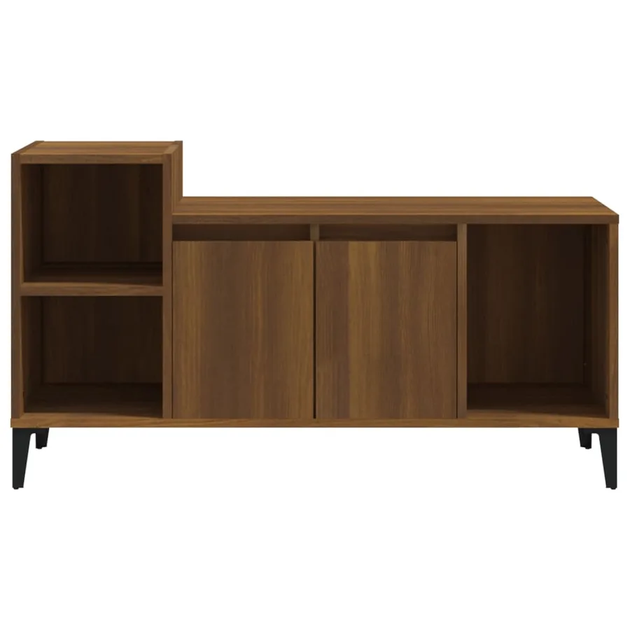 Meuble TV Chêne marron 100x35x55 cm Bois d'ingénierie - 5