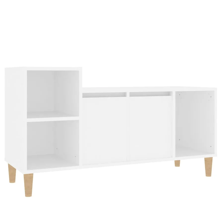 Meuble TV Blanc 100x35x55 cm Bois d'ingénierie - 2