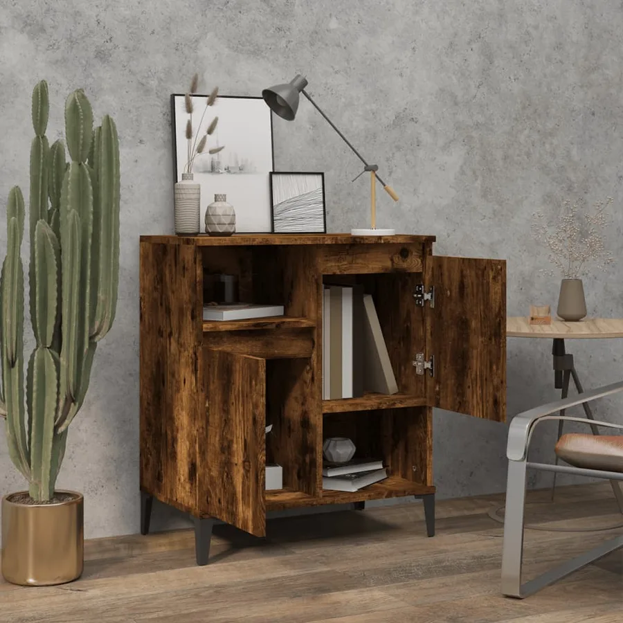 Buffet Chêne fumé 60x35x70 cm Bois d'ingénierie - 3