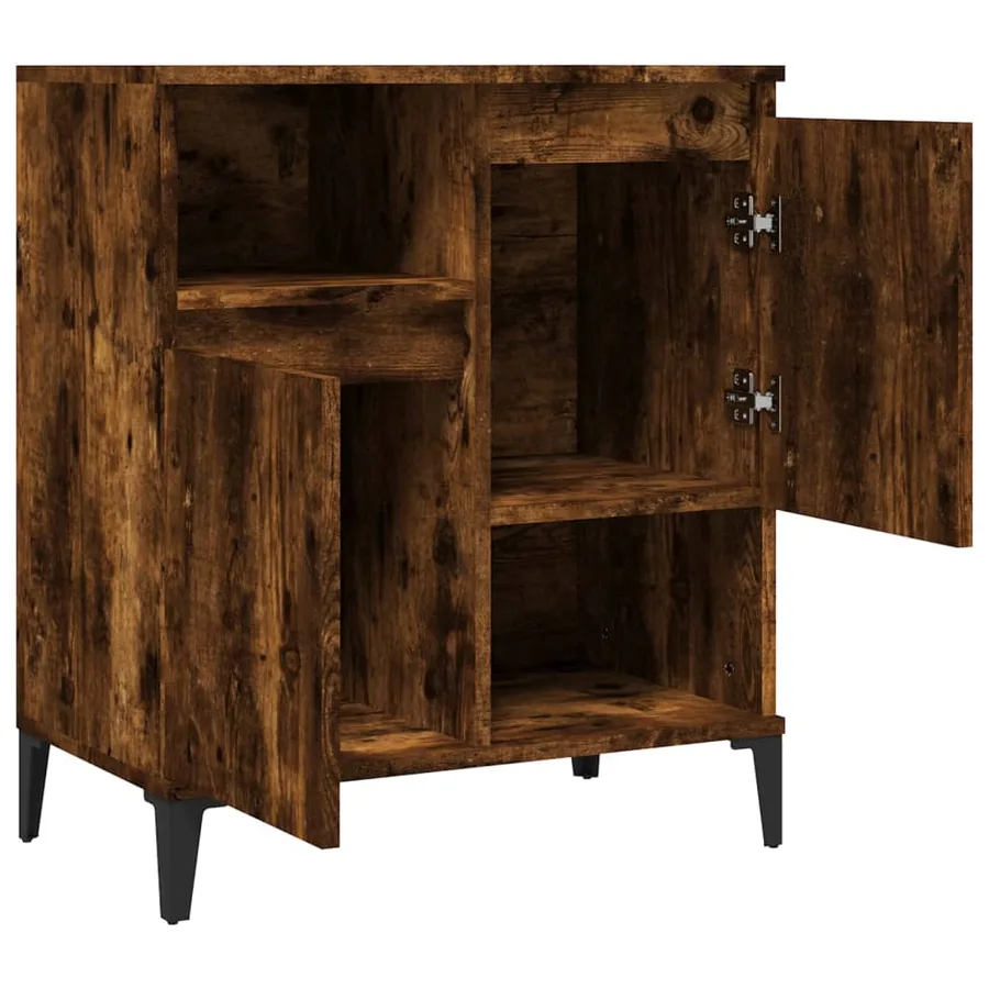 Buffet Chêne fumé 60x35x70 cm Bois d'ingénierie - 6