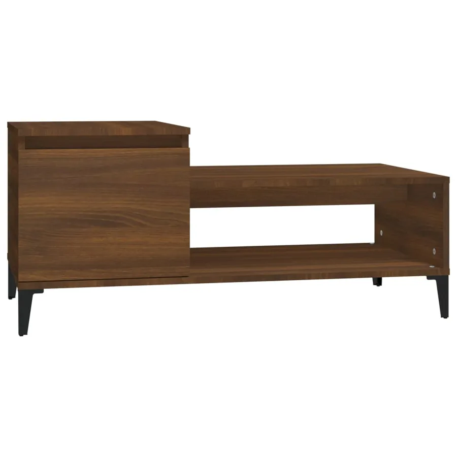 Table basse Chêne marron 100x50x45 cm Bois d'ingénierie - 2