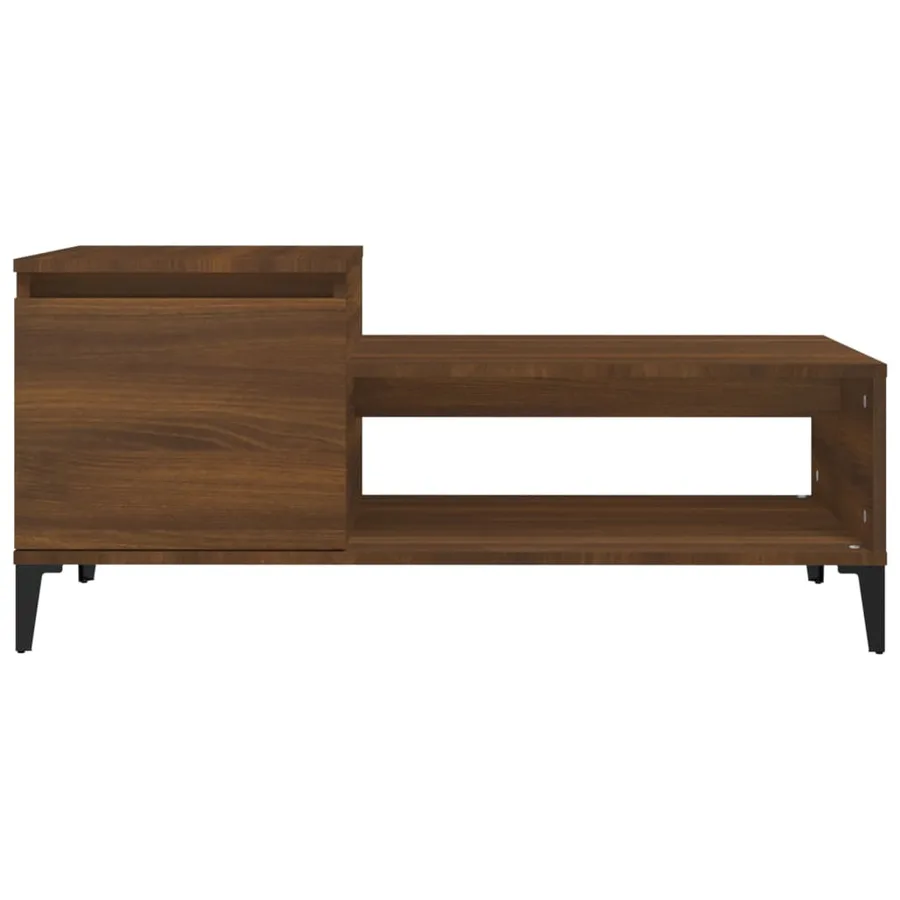Table basse Chêne marron 100x50x45 cm Bois d'ingénierie - 5