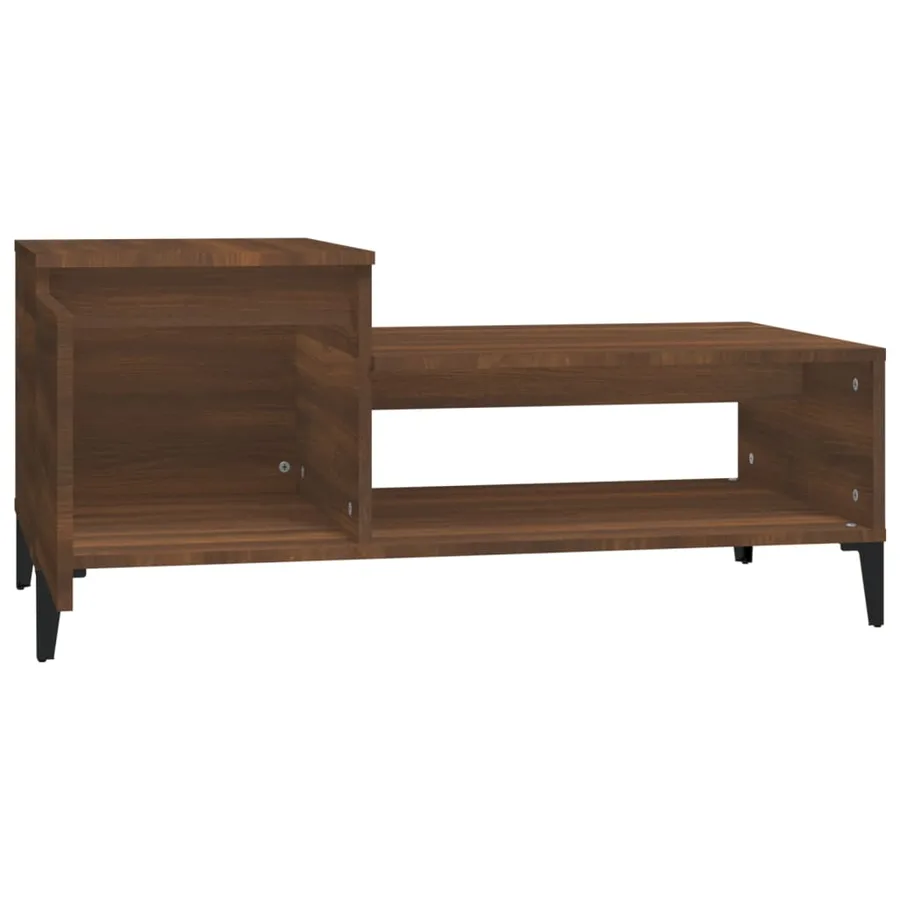 Table basse Chêne marron 100x50x45 cm Bois d'ingénierie - 6