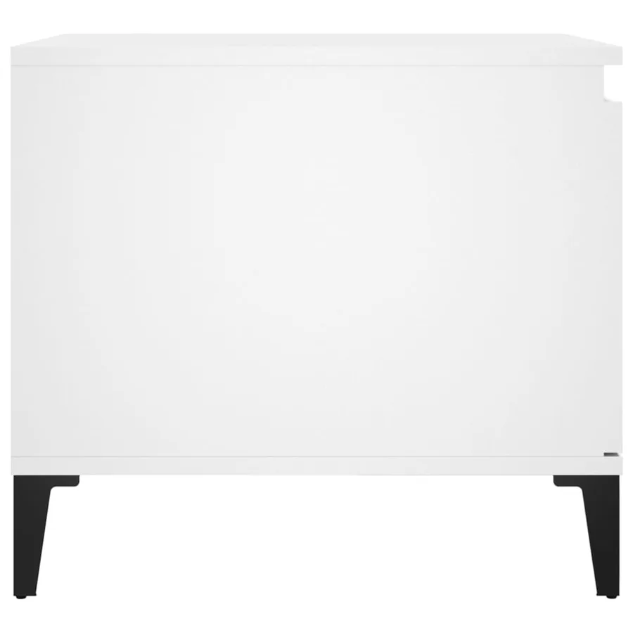 Table basse Blanc 100x50x45 cm Bois d'ingénierie - 7