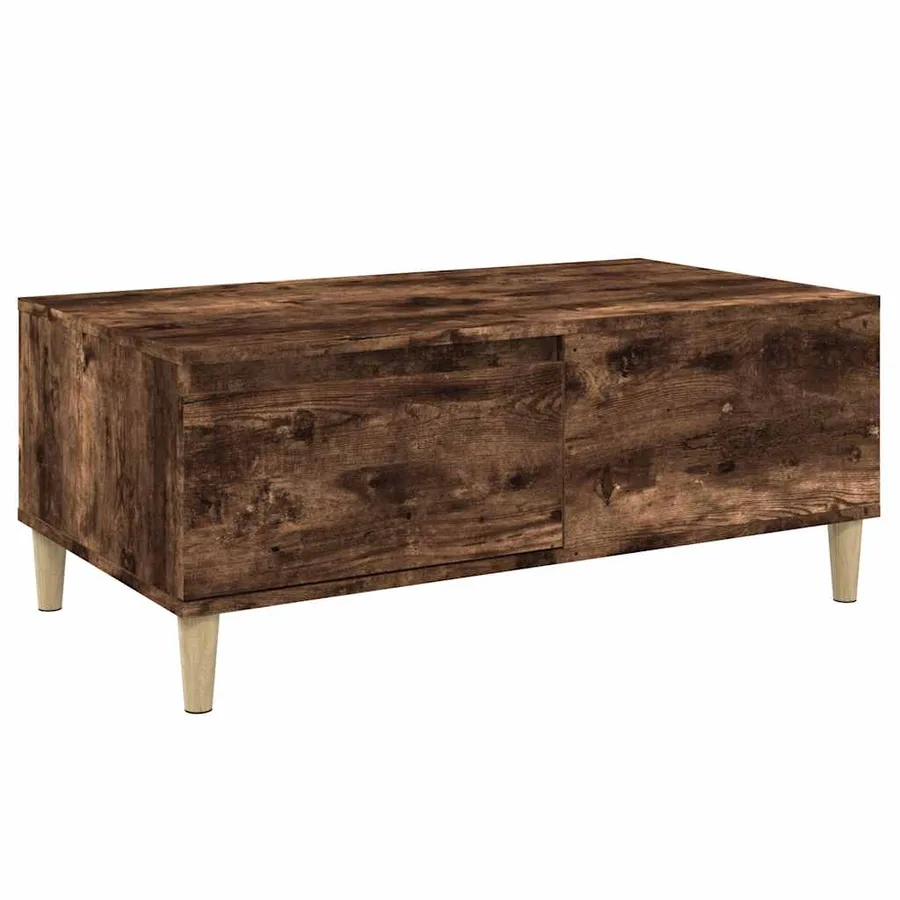 Table basse Chêne fumé 90x50x36,5 cm Bois d'ingénierie - 2