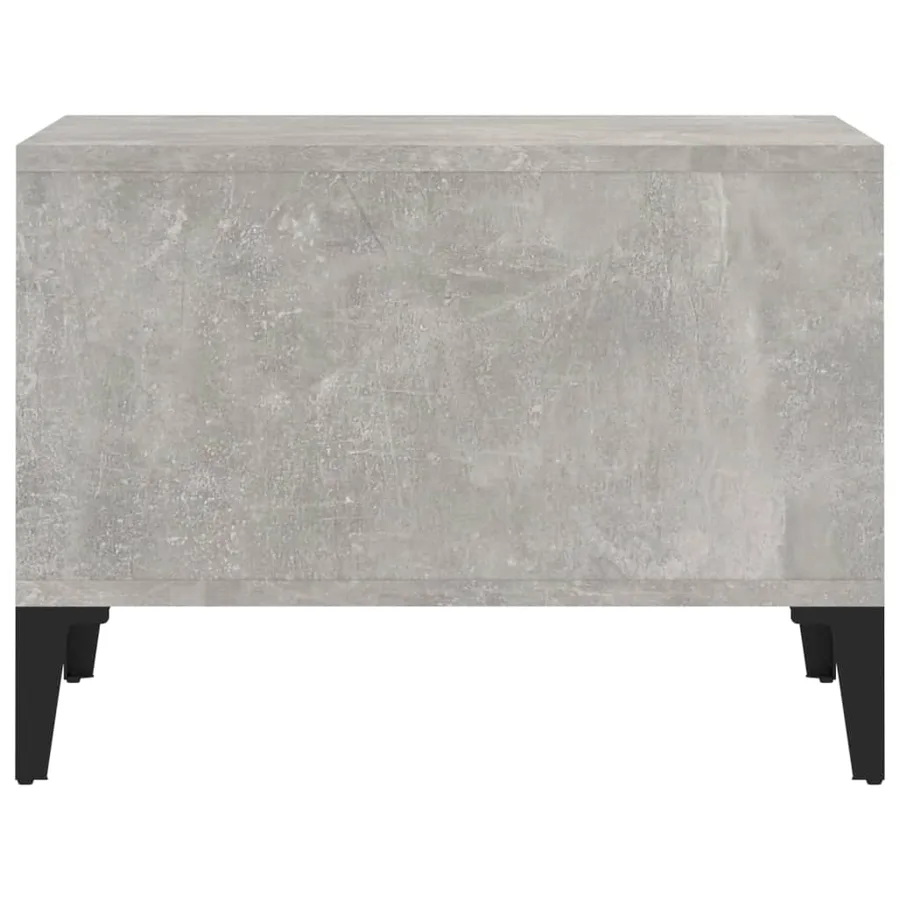Table basse Gris béton 60x50x36,5 cm Bois d'ingénierie - 6