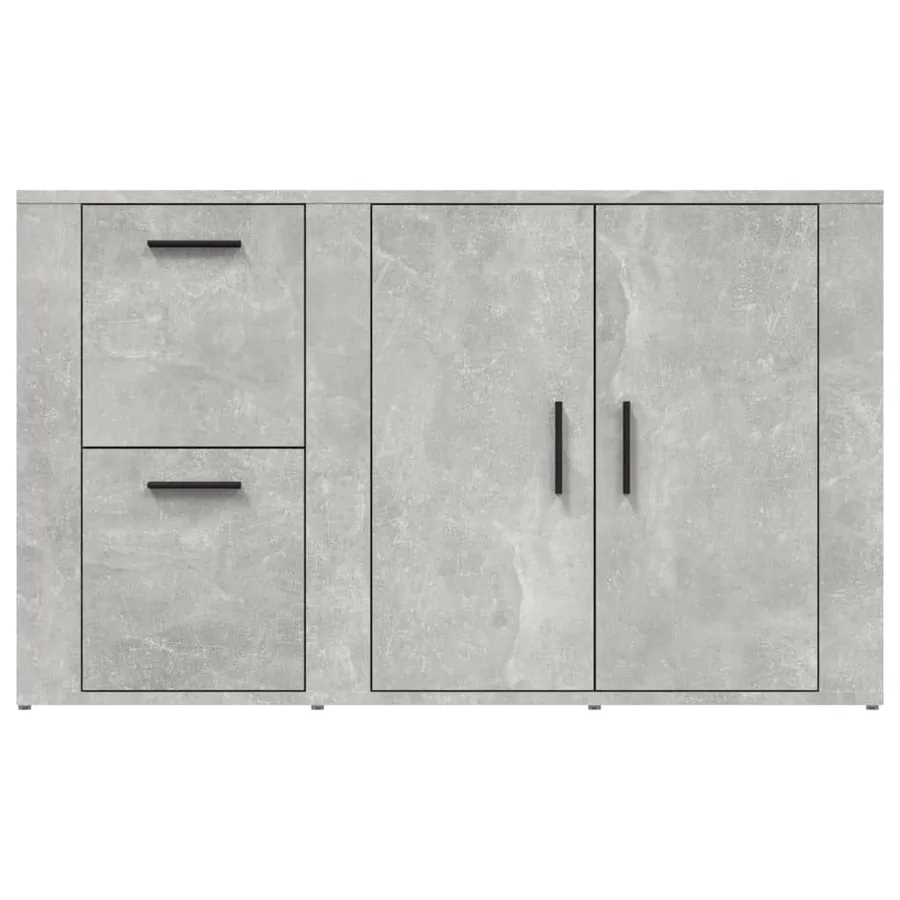 Buffet Gris béton 100x33x59,5 cm Bois d'ingénierie - 6