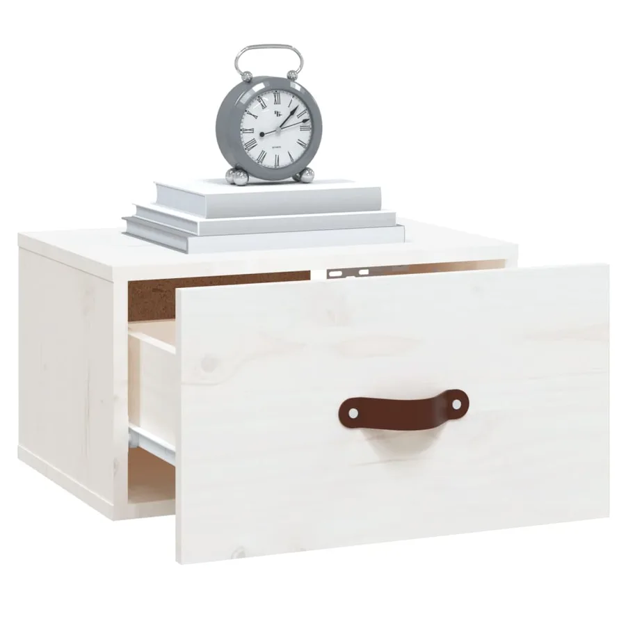 Table de chevet murale Blanc 40x29,5x22 cm - 4