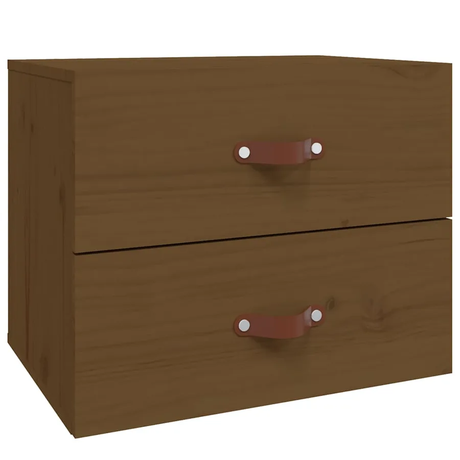 Tables de chevet murales 2 pcs Marron miel 50x36x40 cm - 5