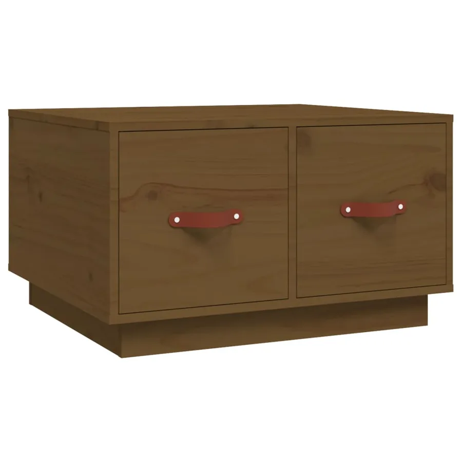 Table basse Marron miel 60x53x35 cm Bois massif de pin - 2