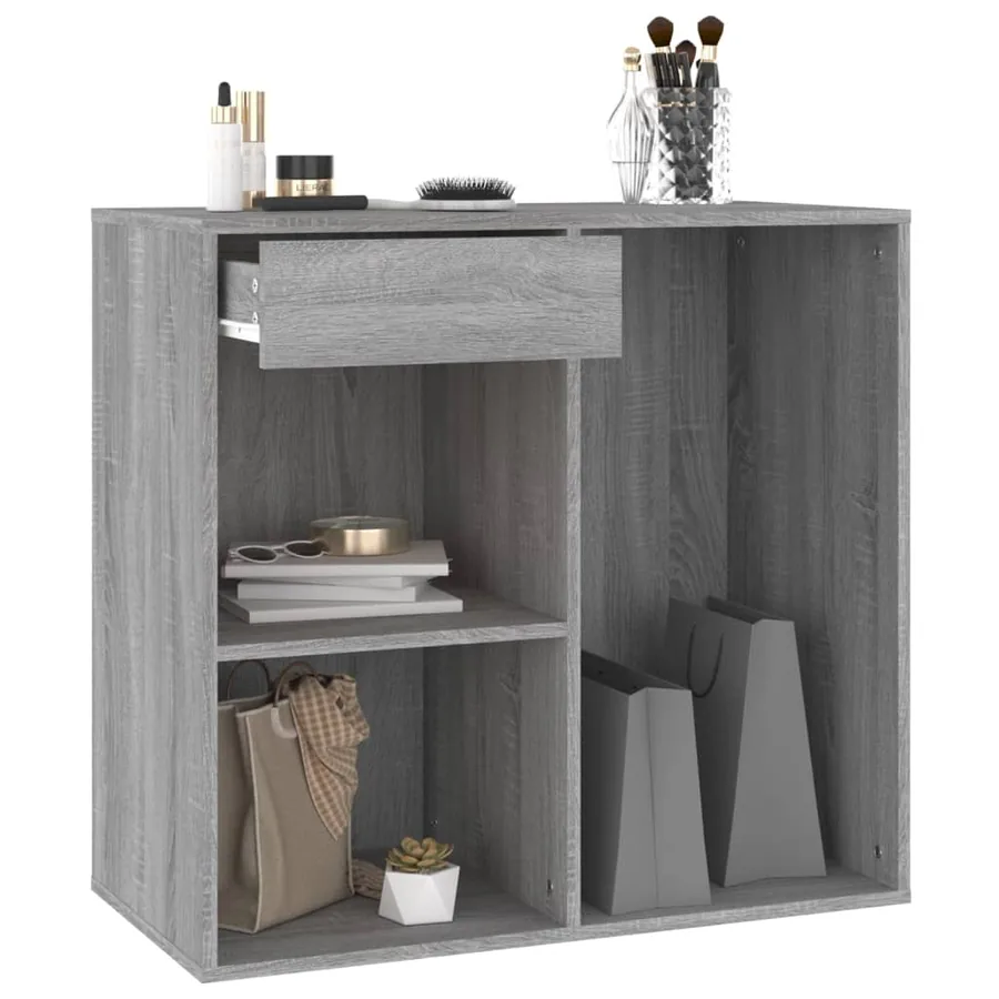 Armoire cosmétique Sonoma gris 80x40x75 cm Bois d'ingénierie - 6